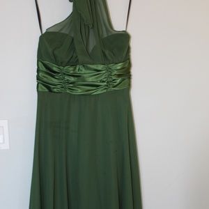 Connected Apparel Formal Prom Forest Green Dress